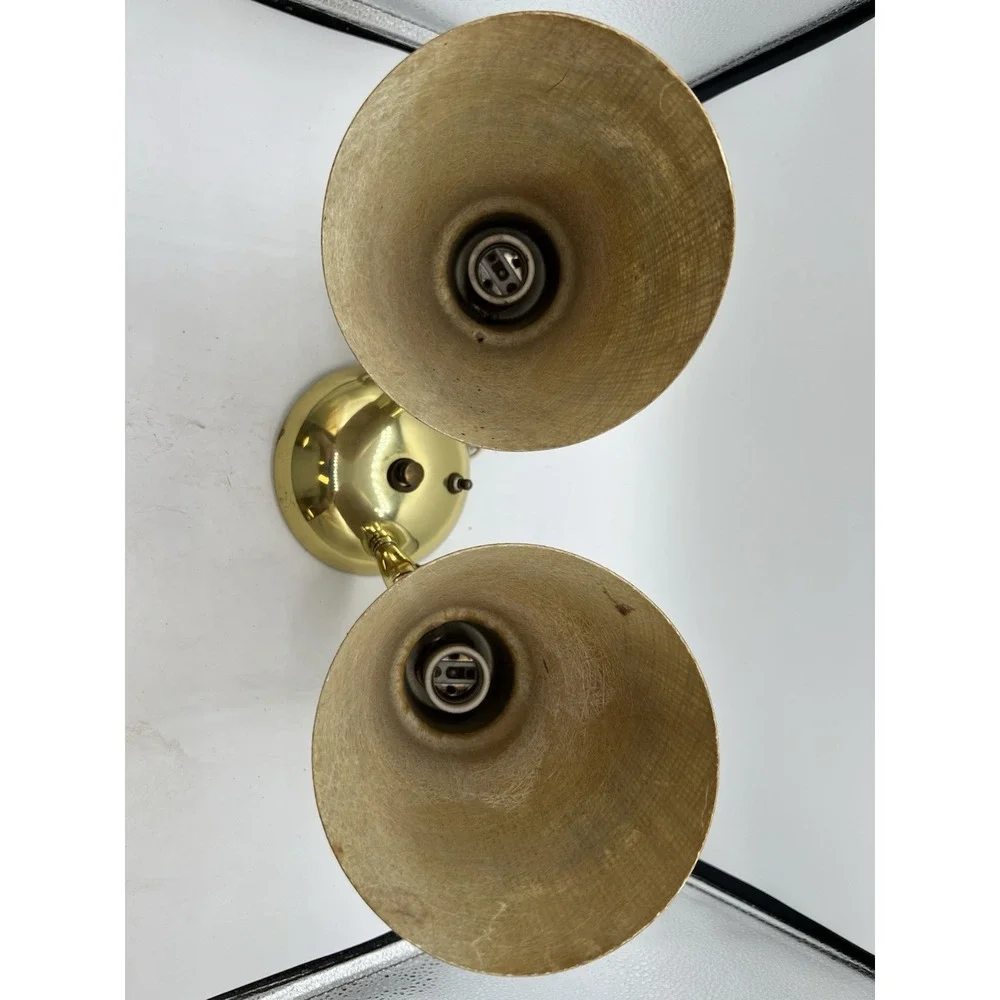 Vintage MCM 1960s Underwriter Laboratories Double Wall mount French Sconce Lamp